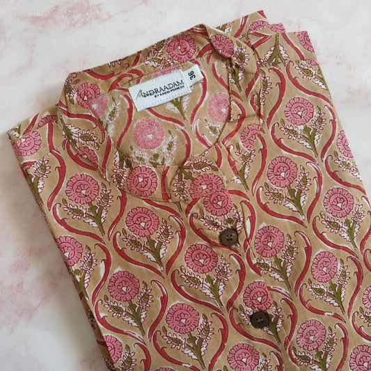 Beige floral